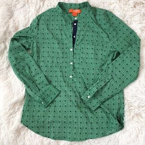 Joe Fresh Green and Navy Blouse